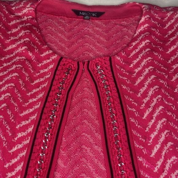 Misook Heritage Fit Women’s Pink Multi Acrylic Jacket XL - Picture 8 of 8